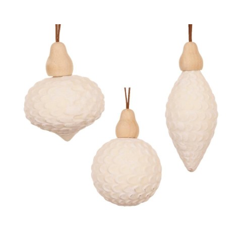 SFERE VETRO BIANCO MARTELLATO D.8